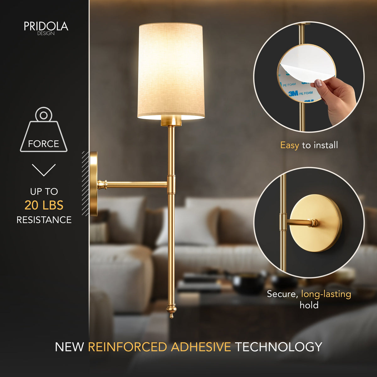 WIRELESS CYLINDRICAL WALL SCONCES (SET OF 2)