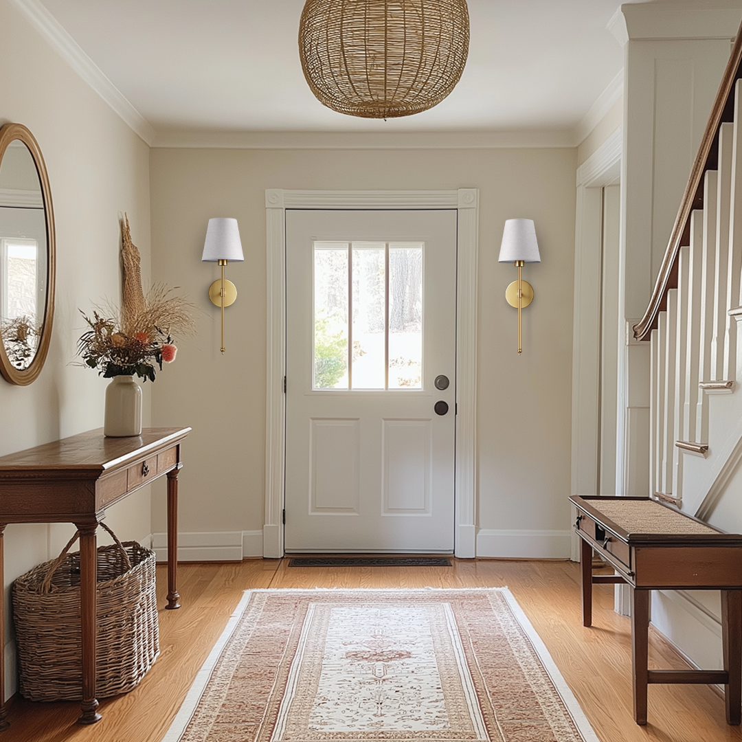 WIRELESS WALL SCONCE (SET OF 2 + 2 BULBS INCLUDED)