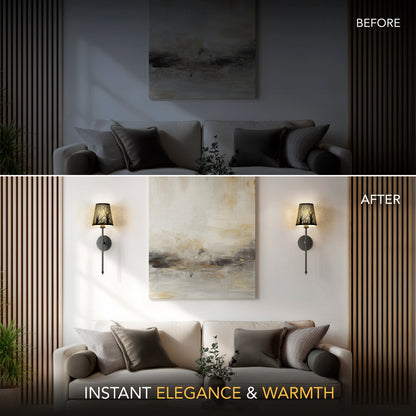WIRELESS METALLIC WALL SCONCES (SET OF 2)
